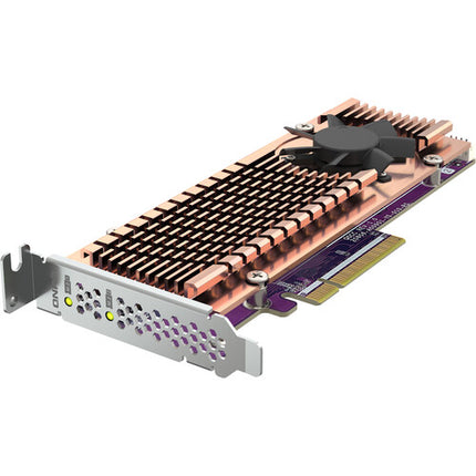 QNAP Dual M.2 22110 2280 PCIe Gen3 x8 tarjeta de expansión SSD NVMe 64 Gb/s con soporte de bracket incluidos