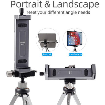 XILETU XJ-15 Soporte Universal para Teléfono y Tableta 4.9 a 8.9 Pulgadas Titanio