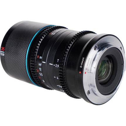 Sirui Saturn 35mm T2.9 Anamórfico para montura E Full Frame de fibra de carbono 82mm