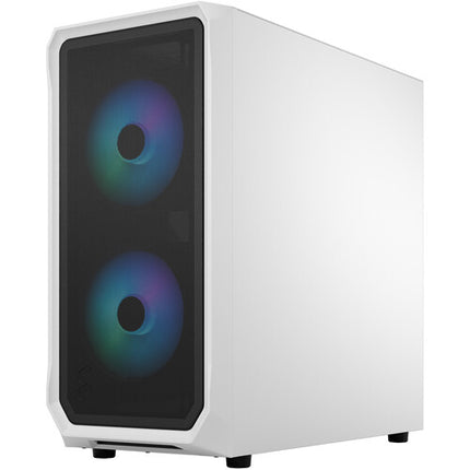 Fractal Design Focus 2 RGB Caja Mid-Tower Blanca Ventana Templado con 2 Ventiladores 140mm