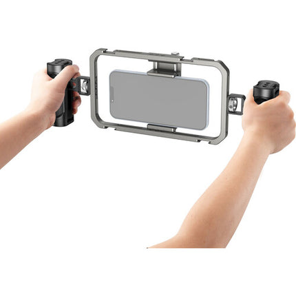 SmallRig Kit de Video Básico Todo en Uno con Soporte para Power Bank y Montura Cold Shoe para Smartphones 2.2 a 3.5 Pulgadas