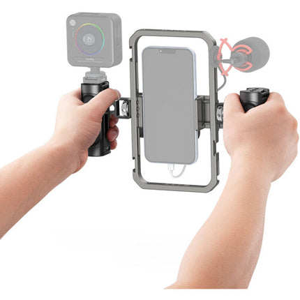 SmallRig Kit de Video Todo en Uno con Mini Trípode Mesa y Jaula para Smartphone 2.2-3.5"