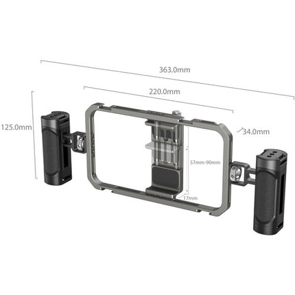 SmallRig All-in-One Kit de Video Básico con Montura Metal para Smartphone 2.2 a 3.5 Pulgadas
