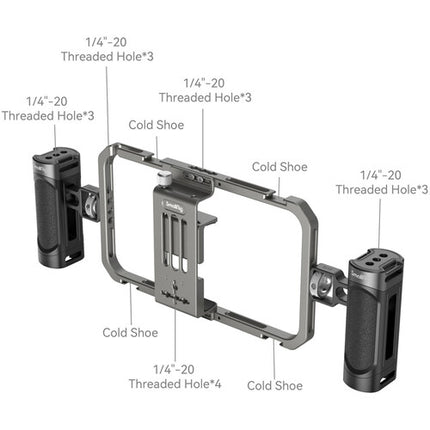 SmallRig Kit Básico Vídeo con Lente Anamórfica 1.55x para Smartphone
