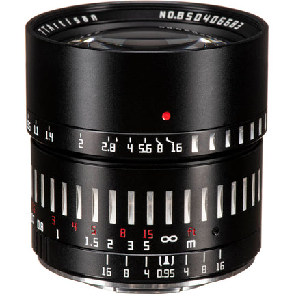 TTArtisan 50mm f0.95 Objetivo para Micro Cuatro Tercios Apertura f0.95-f16 Manual