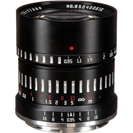 TTArtisan 50mm f0.95 lente manual para Nikon Z apertura f0.95 a f16 y diafragma 10 hojas