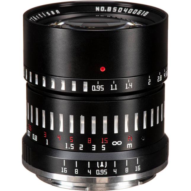 TTArtisan 50mm f0.95 lente manual para Nikon Z apertura f0.95 a f16 y diafragma 10 hojas