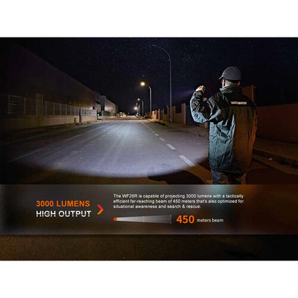 Fenix WF26R Linterna Recargable LED 3000 Lúmenes 1476 Pies Alcance