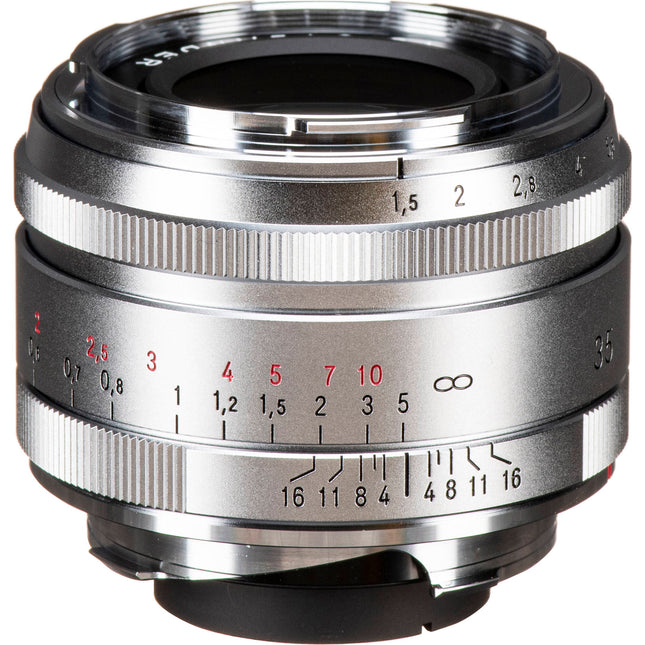 Voigtlander Nokton Vintage 35mm f1.5 Asférico VM Lente Plata Manual
