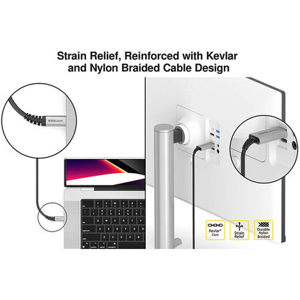 EZQuest DuraGuard Cable USB-C a HDMI 7.2 pies 4K 60Hz trenzado