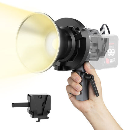 COLBOR Adaptador V-Mount y Plato Adaptador Batería NP-F para LED