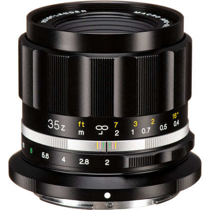 Voigtlander D35mm f/2 Lente Macro Apo-Ultron para Nikon Z Montura con Diafragma de 10 Palas y Enfoque Mínimo de 6.4"