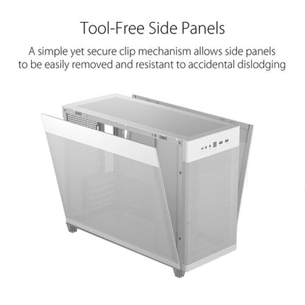 ASUS Prime AP201 Caja Micro-ATX Blanca Con Soporte Para Radiadores 360mm