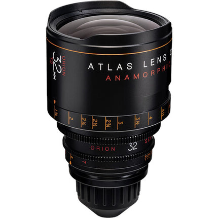 Atlas Lens Co Orion 32mm T2 Lente Prime Anamórfico PL Montura 1.7' Foco Mínimo