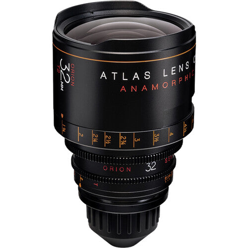 Atlas Lens Co Orion 32mm T2 Lente Prime Anamórfico PL Montura 1.7' Foco Mínimo