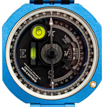Brunton Standard Transit Brújula Azul Precisión 0.5° Estuche de Cuero