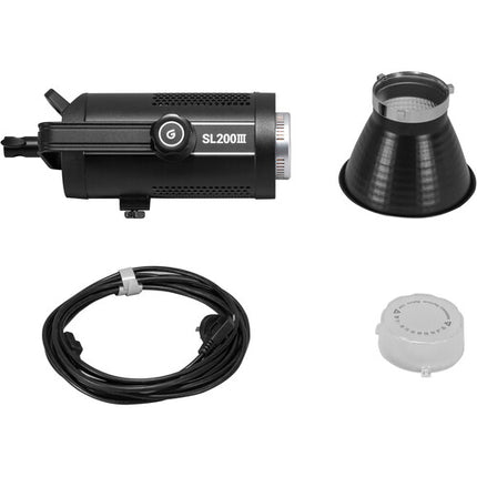 Godox SL200III Luz LED de Video 5600K 95600 Lux Reflector y Cable