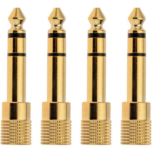 Pearstone AMP-4 Adaptador Estéreo 3.5mm a 1/4" Oro 4 Piezas