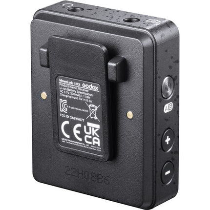 Godox MoveLink II M2 Sistema Micrófono Inalámbrico 2 Canales 100 m Negro