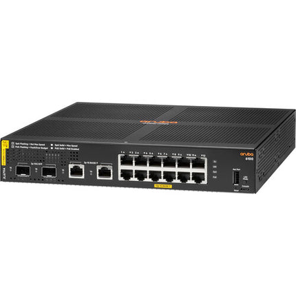 Aruba 6100 Switch de Red Gestionado 12 Puertos PoE+ 139W 2 SFP+ 10G Rack