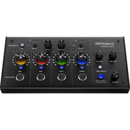 Roland BRIDGE CAST Mezclador de Streaming y Juegos Dos Buses 24 Bit 96 kHz