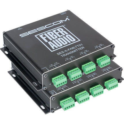 Sescom SES-X-FA8LTT01 Extensor de Audio por Fibra 8 Canales 12.4 Millas 24-Bit
