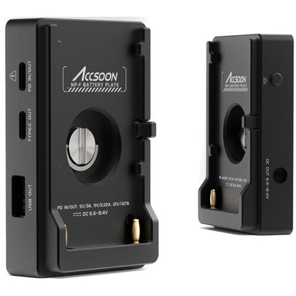 Accsoon ACC04 NP-F Adaptador de Batería con 2 USB-C 1 USB-A para PowerCage
