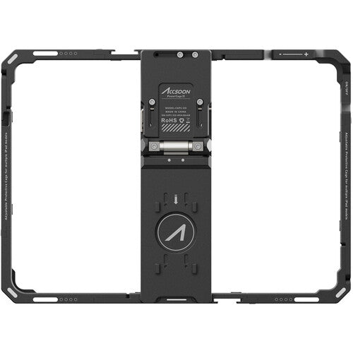 Accsoon PowerCage II jaula protectora ajustable para iPad con soporte para batería Sony NP-F