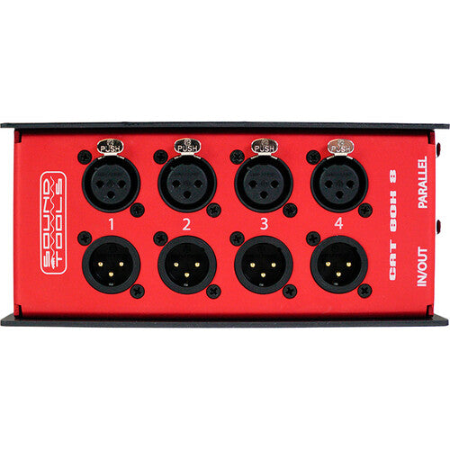 SoundTools CAT Box 8 Caja de Escenario Audio sobre Cat 5 con 4 Canales y Conectores XLR