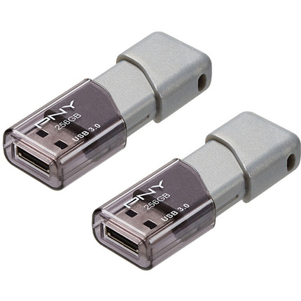 PNY Turbo Attaché 3 Memoria USB 3.0 256GB 100 MB/s 2 Pack Gris