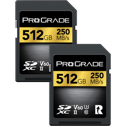 ProGrade Digital Tarjeta de Memoria SDXC UHS-II 512GB 2-Pack 250MBs Leer 130MBs Escribir