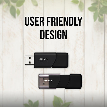 PNY 64GB Attaché 3 Unidad Flash USB 2.0 Capacidad 64GB Diseño Sin Tapa 10-Pack