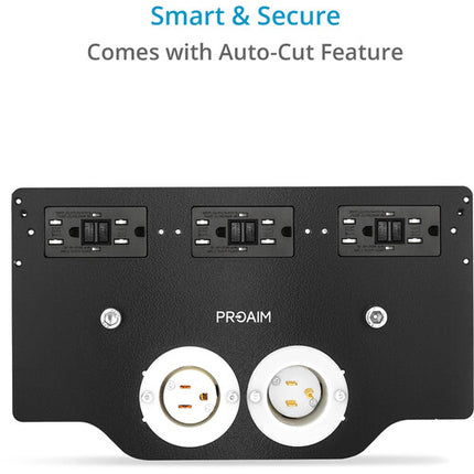 Proaim 6 Tomas Fuente de Alimentación AC 1800W 15A para Carritos de Cámara