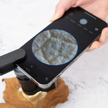 Carson MicroBrite Pro Microscopio de Bolsillo 60-120x con LED y Adaptador para Smartphone