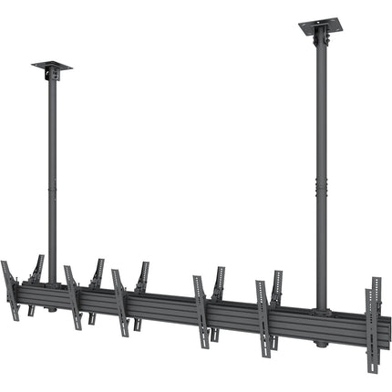 Mount-It! PRO Soporte de techo dual para seis pantallas 6 a 15° inclinación 396 lb capacidad