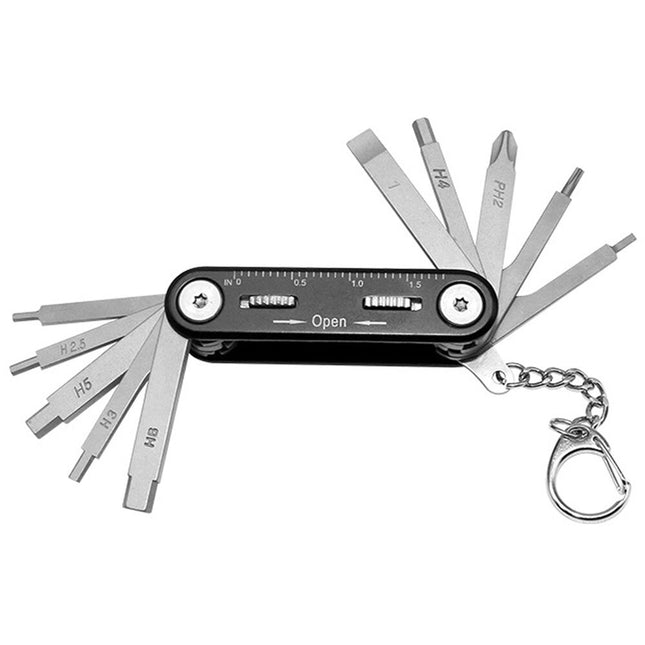 DigitalFoto Solution Limited Multiherramienta Destornillador y Llaves Allen con Regla Integrada y Clip de Llavero