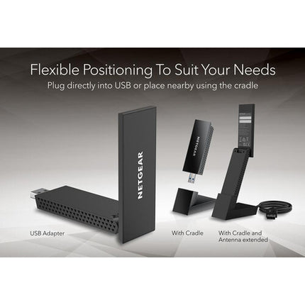 Netgear Nighthawk AXE3000 Adaptador Wi-Fi 6E USB Tri Banda 3 Gb/s