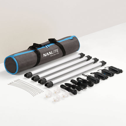 Nanlite PavoTube II 15C Tubo LED RGB 2' Kit 4 Luces 423 Lux 2700-7500K