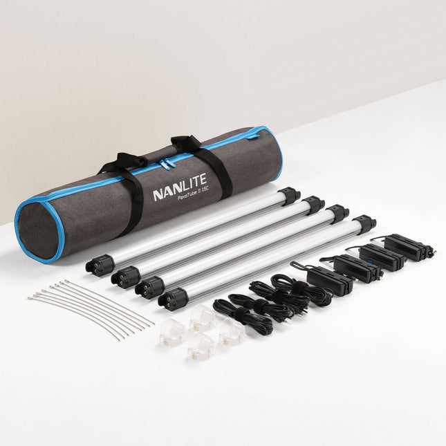 Nanlite PavoTube II 15C Tubo LED RGB 2' Kit 4 Luces 423 Lux 2700-7500K