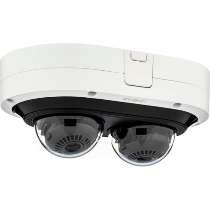 Hanwha Vision PNM-7082RVD Cámara domo de red multidireccional 2MP con visión nocturna 2 sensores lentes varifocales 3-6mm IP67
