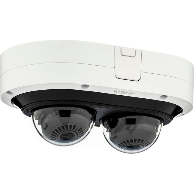 Hanwha Vision PNM-7082RVD Cámara domo de red multidireccional 2MP con visión nocturna 2 sensores lentes varifocales 3-6mm IP67