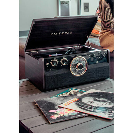 Victrola The Empire Signature Sistema de Música 7 en 1 Tocadiscos Bluetooth 5W