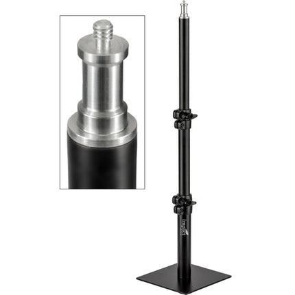Impact Tabletop Light Stand con Base Plana Soporta 4.5 kg Altura 27 a 60 cm