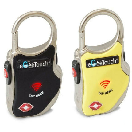 eGeeTouch 2nd Generation Candado de Viaje Amarillo 2-Pack con Autenticación Encriptada y LED