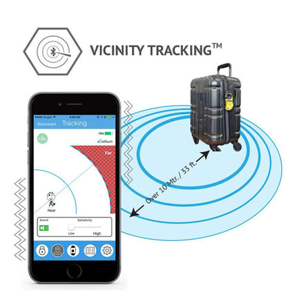 eGeeTouch 2nd Generation Candado de Viaje Amarillo 2-Pack con Autenticación Encriptada y LED