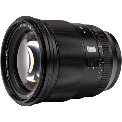 Viltrox 75mm f1.2 objetivo para Fujifilm X apertura f1.2 y cuerpo metálico resistente al clima