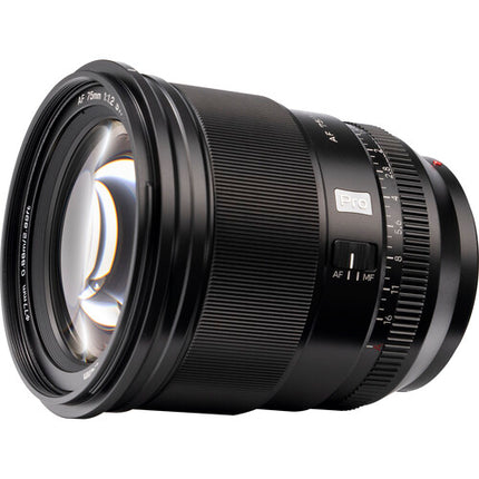 Viltrox 75mm f1.2 objetivo para Fujifilm X apertura f1.2 y cuerpo metálico resistente al clima
