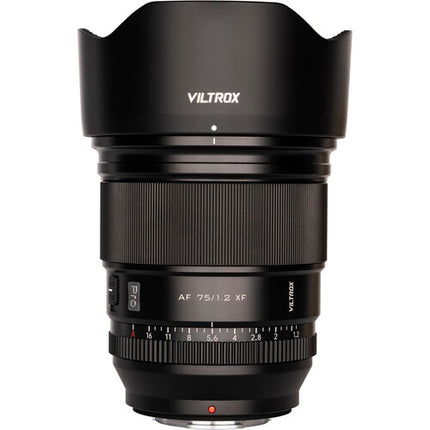 Viltrox 75mm f1.2 objetivo para Fujifilm X apertura f1.2 y cuerpo metálico resistente al clima