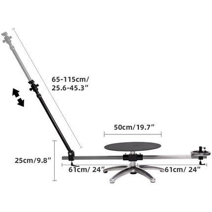 DigitalFoto Solution Limited V360PRO Plataforma giratoria 360° 441 lb capacidad 160° ángulo de cámara