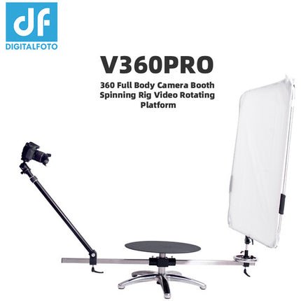 DigitalFoto V360PRO Plataforma rotativa para cámara con base de 19.7" y brazo ajustable 25.6-45.3"